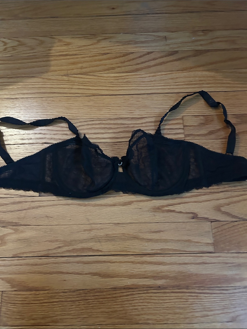 Chantelle Black Sheer Lace Underwire Bra